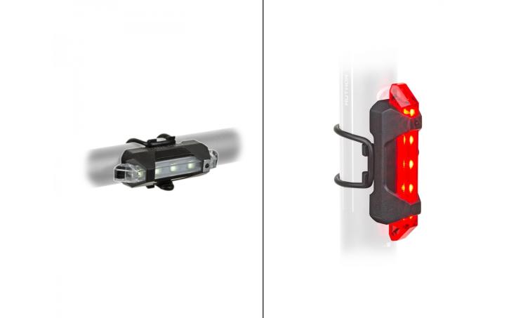 Набор фонарей (белый+красный) Stake Mini USB SET. AUTHOR
