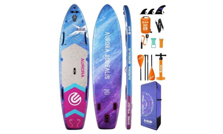 Сапборд двухслойный Aurora Blue STD 350х86х15 см