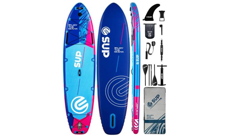 Сапборд двухслойный E-SUP DAZZLING BLUE 350х86х15 см